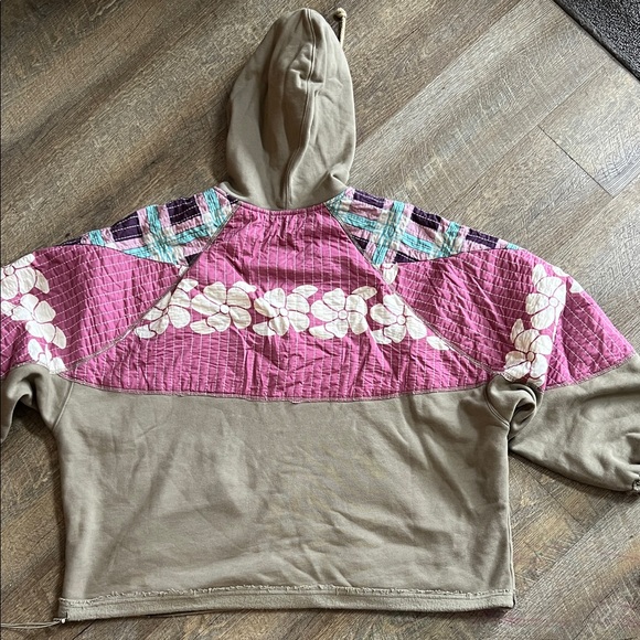 We The Free Patchwork Hoodie - Pink, Green, and Tan - Picture 8 of 11